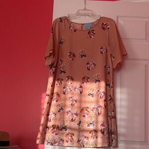 CeCe Peach Floral Mini Dress